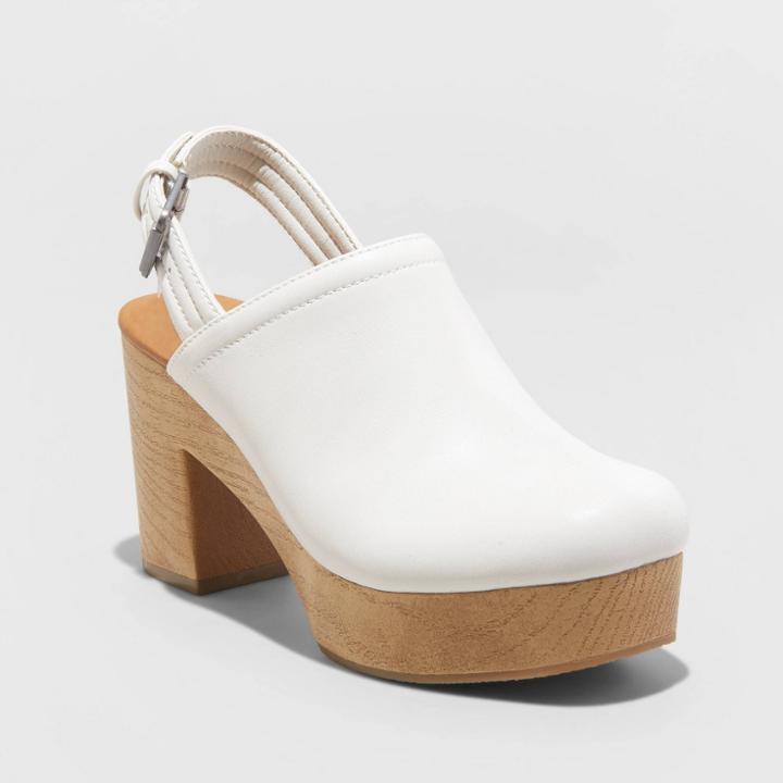 Women's Watson Wide Width Platform Heels - Universal Thread White