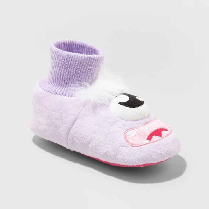 Toddler Girls' Wynne Monster Slippers - Cat & Jack Purple