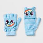 Girls' My Little Pony Rainbow Dash Fliptop Gloves - Blue