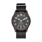 Men's Wood Finish Field Strap Watch - Goodfellow & Co Black