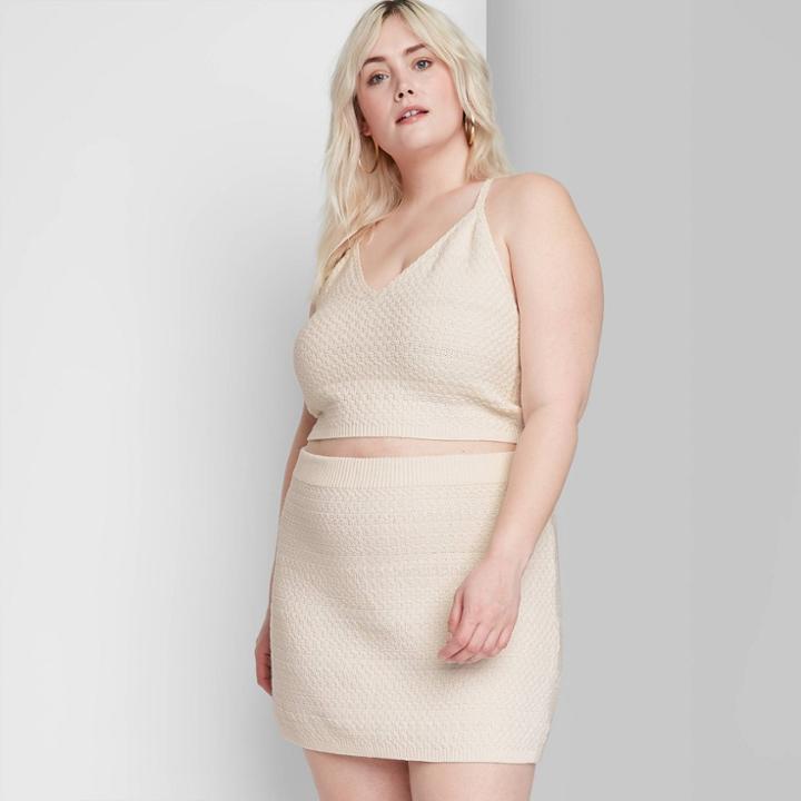 Women's Plus Size Bodycon Mini Sweater Knit Skirt - Wild Fable