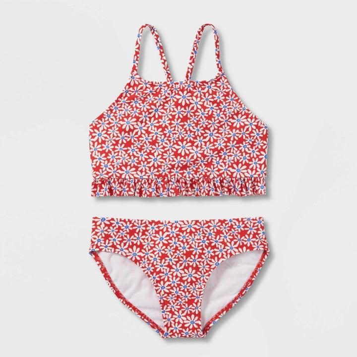 Girls' 'daisy Fields' Bikini Swimsuit - Cat & Jack