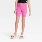 Girls' V-waist Bike Shorts - Art Class Pink