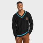 Houston White Adult V-neck Tennis Pullover Sweater - Black Xxs/xs