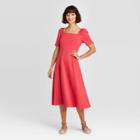 Women's Short Sleeve Dress - A New Day Pink Xs, Women's, Red