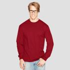 Hanes Men's Big & Tall Long Sleeve Beefy T-shirt - Deep Red
