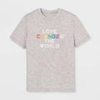Target Pride Kids' Short Sleeve Love Changes The World T-shirt - Calm Gray