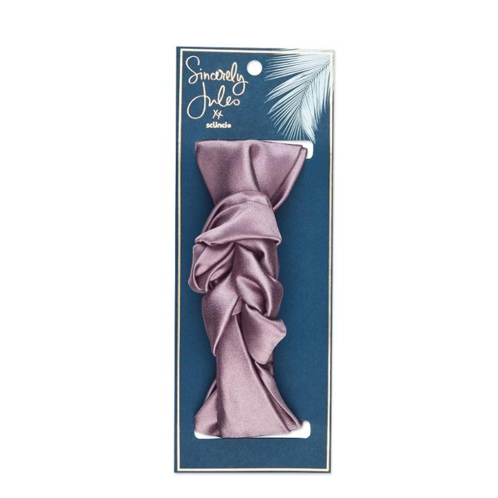 Sincerely Jules By Scunci Double Twist Satin Pink Headwrap, Purple