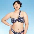 Women's Textured Over The Shoulder Bikini Top - Kona Sol Navy