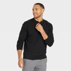 Men's Long Sleeve Henley T-shirt - Goodfellow & Co Black
