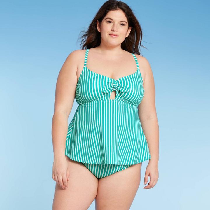 Women's Plus Size Tankini Top - Kona Sol Green