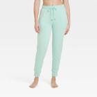 Women's Beautifully Soft Fleece Jogger Pants - Stars Above Green