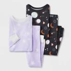 Toddler Girls' 4pc Star & Space Tight Fit Pajama Set - Cat & Jack Purple