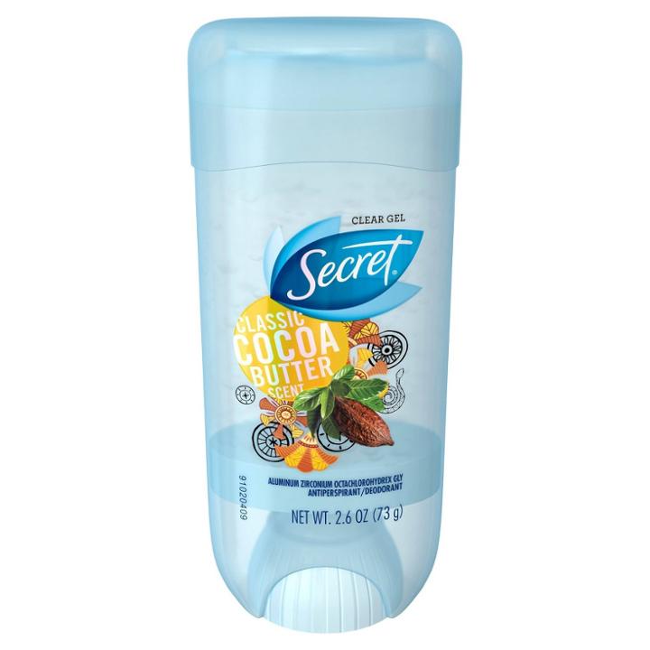 Secret Fresh Antiperspirant And Deodorant Clear Gel Classic Cocoa Butter