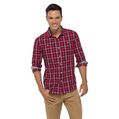 Just A Cheap Shirt Men's Button Down Shirt - Red Plaid