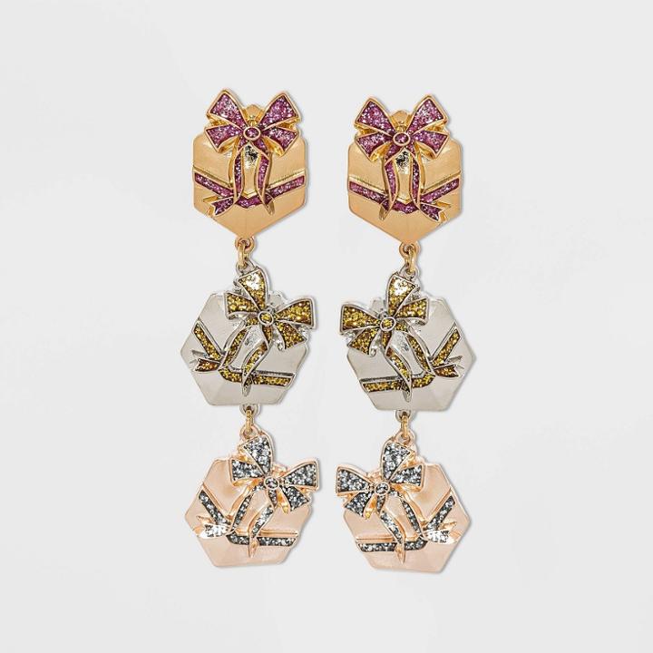 Sugarfix By Baublebar Metallic Gift Multi Drop Earrings, Grey