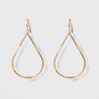 Textured Wire Teardrop Drop Earrings - Universal Thread Gold