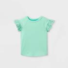 Toddler Girls' Eyelet Short Sleeve T-shirt - Cat & Jack Green