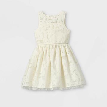 Mia & Mimi Girls' Lace Dress - Cream