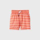 Toddler Boys' Striped Swim Trunks - Cat & Jack Orange/white