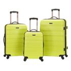 Rockland Melbourne 3pc Abs Hardside Carry On Luggage Set -