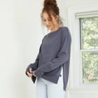 Women's Cozy Side Slit Pullover Sweatshirt - Joylab