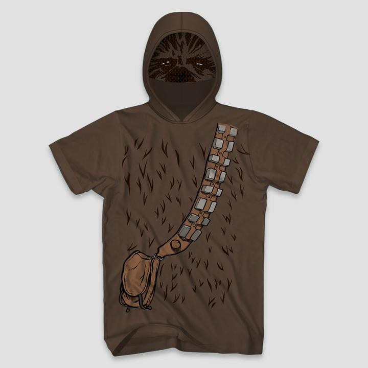Men's Star Wars Chewbacca Short Sleeve Hooded T-shirt - Brown
