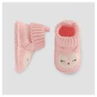 Baby Girls' Knit Owl Booties - Just One You Made By Carter's Pink Newborn