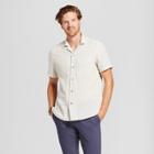 Men's Standard Fit Short Sleeve Button-down Shirt - Goodfellow & Co Cream (ivory)