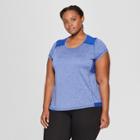 Women's Plus Size Short Sleeve Run T-shirt - C9 Champion Cobalt Blue Heather