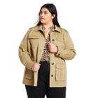 Women's Plus Size Button-front Jacket - Nili Lotan X Target Khaki