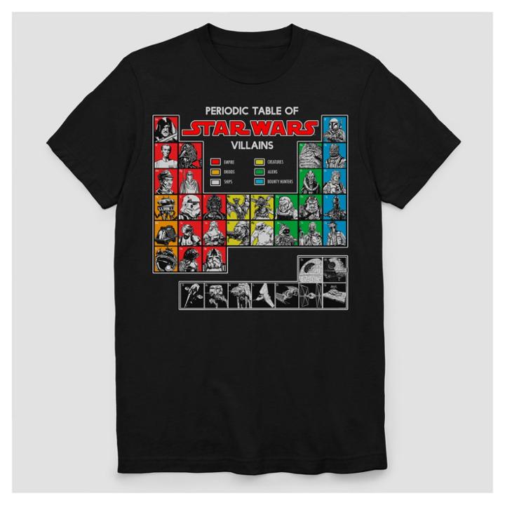 Petitemen's Star Wars Short Sleeve Elemental Baddies Graphic T-shirt - Black M,