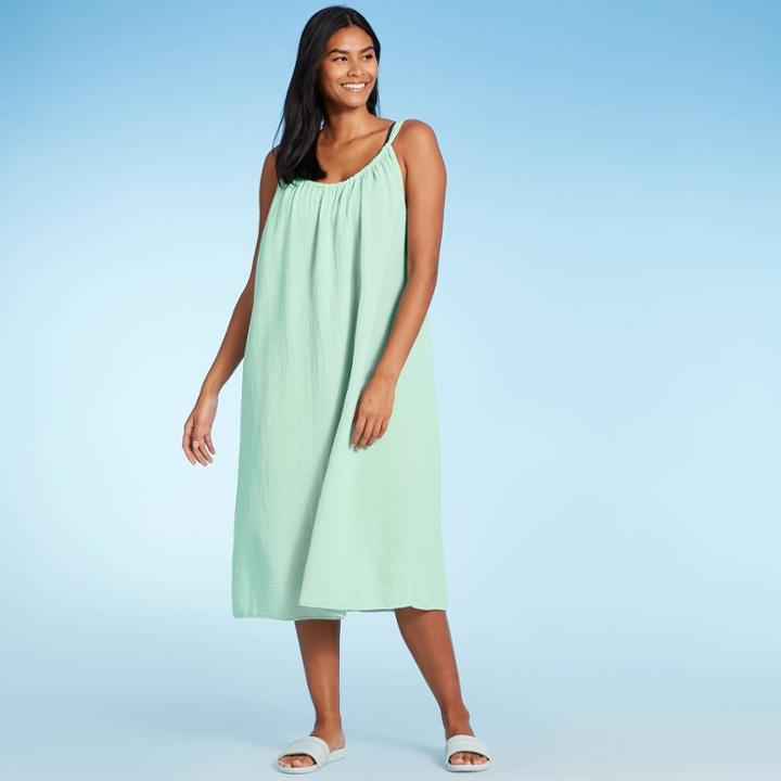Women's Midi Cover Up Dress - Kona Sol Mint