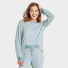 Women's Perfectly Cozy Striped Lounge Sweatshirt - Stars Above Blue