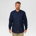 Dickies Men's Relaxed Fit Denim Long Sleeve Button-down Shirt- Indigo Blue X-large, Size: Xl, Indigo Blue Washed