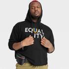 No Brand Pride Adult Plus Size Equality Hoodie - Black