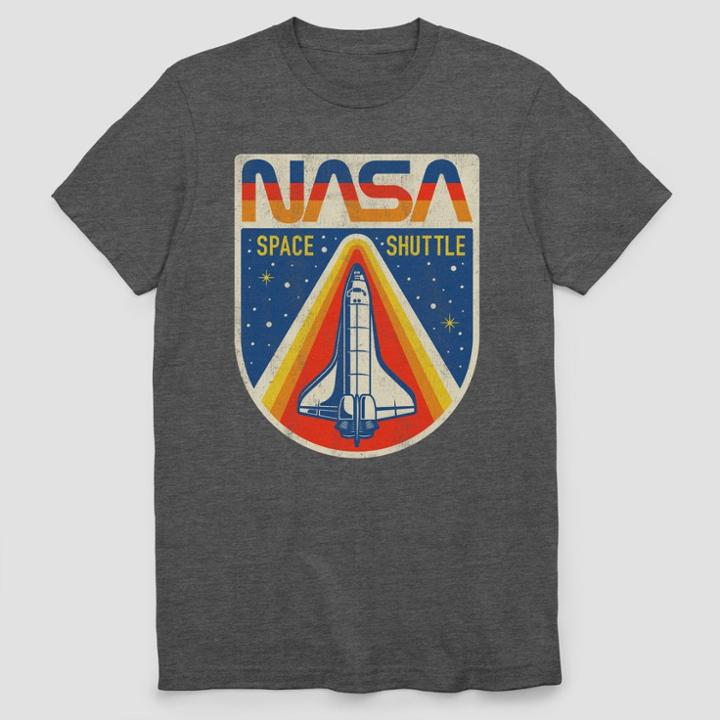 Men's Nasa Short Sleeve Graphic T-shirt Charcoal Heather