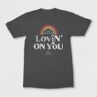 Merch Traffic Women's Luke Combs I'm Lovin' On You Short Sleeve Graphic T-shirt - Charcoal Gray
