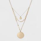 Sugarfix By Baublebar Gold Coin Layered Necklace With Pendant - Gold, Girl's