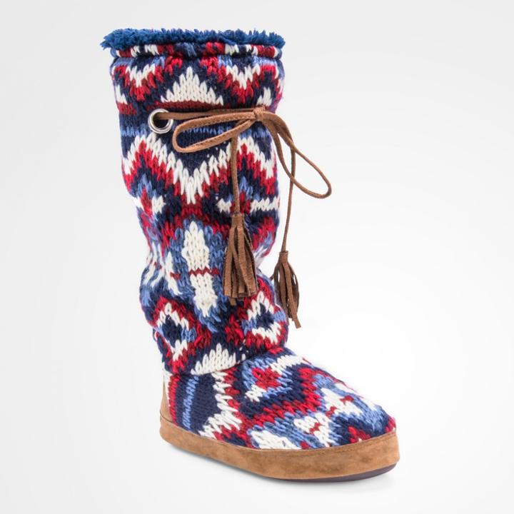 Women's Grace Muk Luks Bootie Slippers Blue - S (5-6),