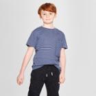 Boys' Stripe Short Sleeve T-shirt - Art Class Blue