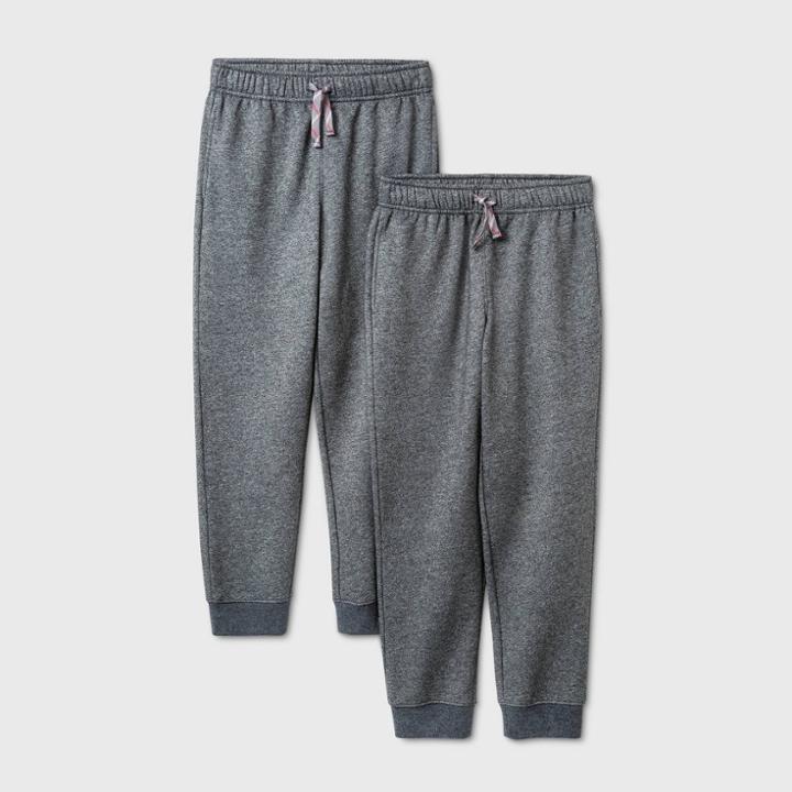 Boys' 2pk Fleece Jogger Sweatpants - Cat & Jack Gray