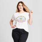 Modern Lux Women's Plus Size Human Are Not Real Scoop Neck Short Sleeve Graphic T-shirt - Modern