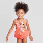 Toddler Girls' Butterfly One Piece Tutu Set - Cat & Jack Moxie Peach 2t, Toddler Girl's, Pink