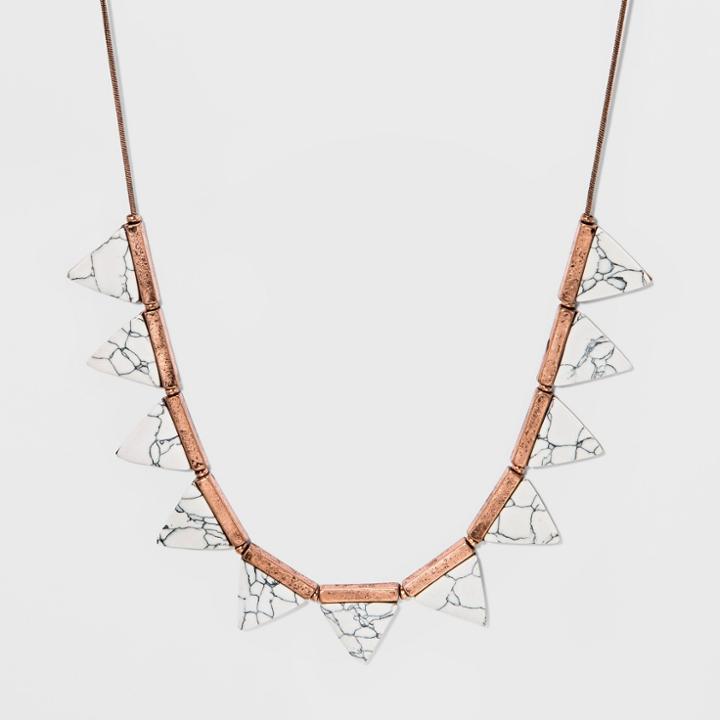 Triangle Stones Necklace - Universal Thread White
