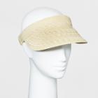 Women's Scallop Inset Clip On Visor - A New Day Natural