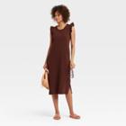 Women's Ruffle Tank Dress - Universal Thread Brown