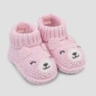 Baby Girls' Knitted Bear Slipper - Just One You Made By Carter's Pink Newborn