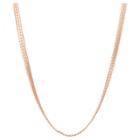 Tiara Rose Gold Over Silver 18 Herringbone Chain Necklace, Size: