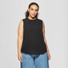 Women's Plus Size Mock Neck Tank Top - Who What Wear Black X